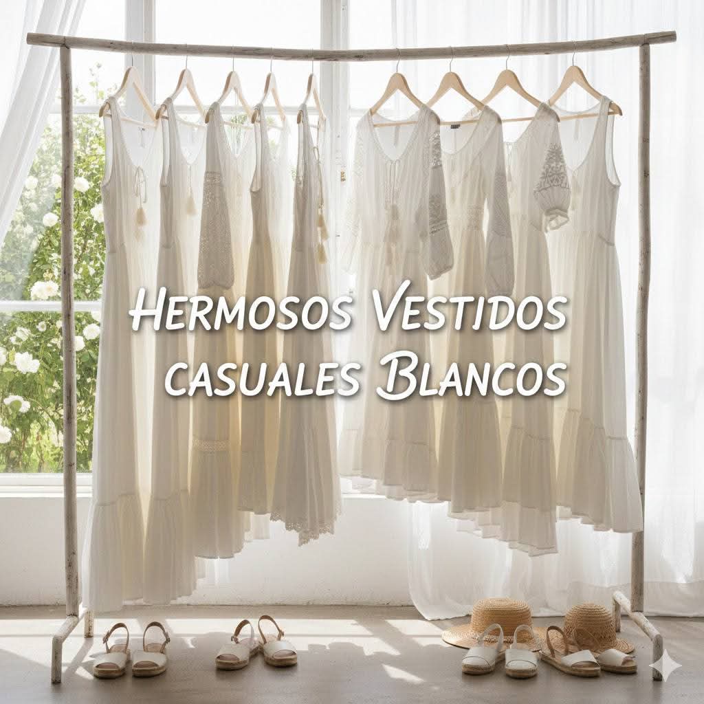 Vestidos casuales blancos 🤍